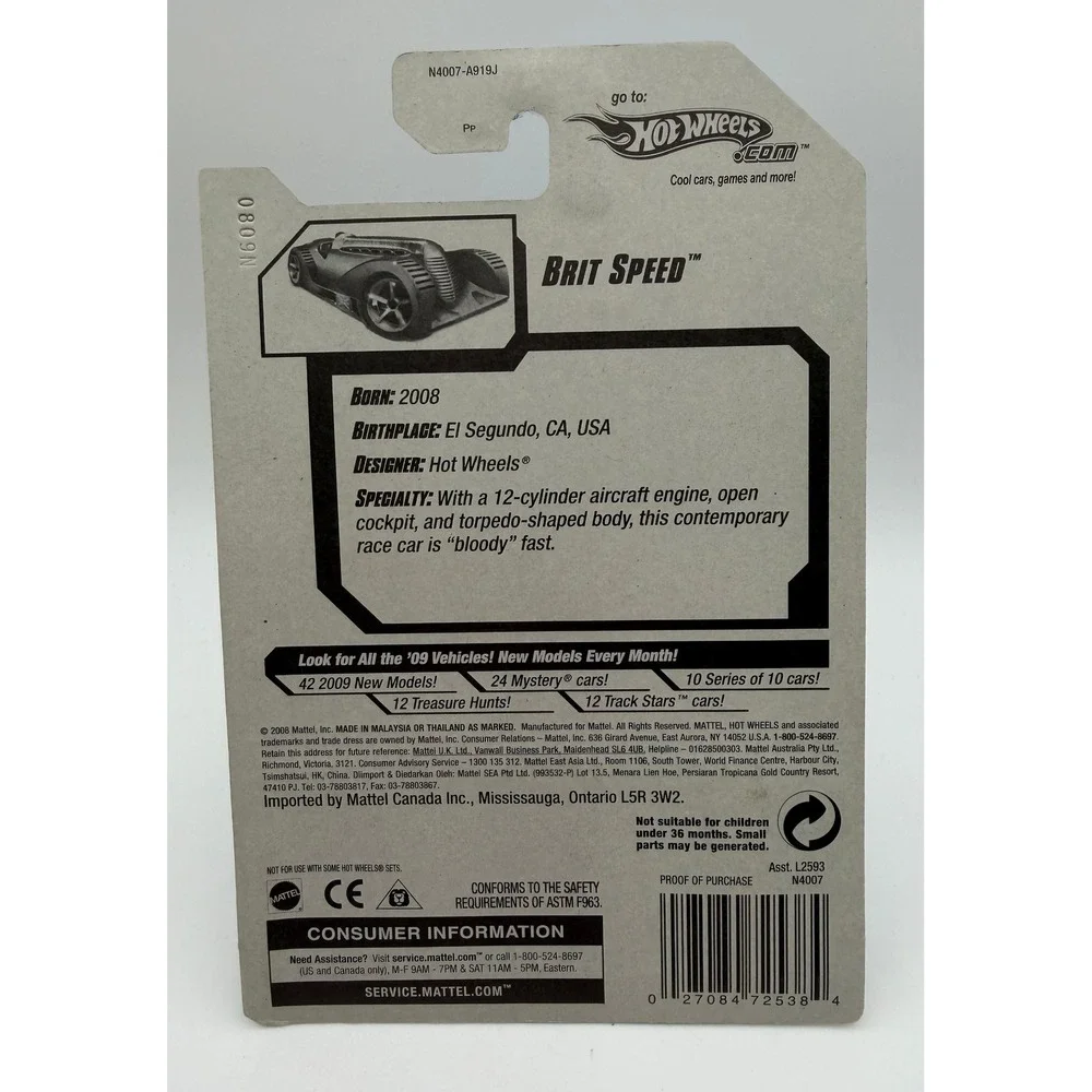 Hot Wheels Lot of 4 Brit Speed Hammered Coupe Maelstrom Tow Jam New On Card‎